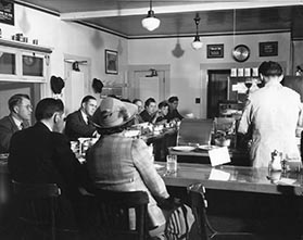 The dining room in the early years.